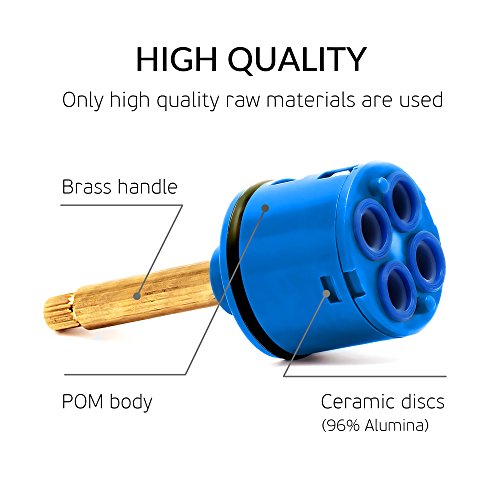 Rolli Shower Cartridge Universal Replacement Ceramic Disc 4 Way Brass