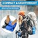 Foxelli Self Inflating Sleeping Pad for Camping, Backpacking, Hiking, Insulated Foam Lightweight Camping Mat, Inflatable Camp Mattress with Pillow