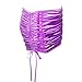 TIAOBU Womens Shiny Metallic Pleated Clubwear Party Mini Skirt with Inside Panty Purple,OS
