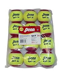 Pelotas de tenis Penn QST 36 - Pelotas de tenis rojas de fieltro juvenil para principiantes