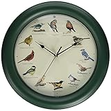 Mark Feldstein Original Singing Bird Clock, 10.7-Inch