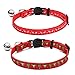 PUPTECK Breakaway Cat Collar with Bell Charm, 2 Packs Adjustable Kitty Collars, Christmas