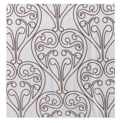 Bacati Damask White and Chocolate Crib Fitted Sheet