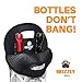 Wine Carrier Tote Bag for Travel - Black & White Insulated 2 Bottle Carrying Bag Cooler - Thick Neoprene Wine Bottle Holder Keeps Bottles Protected- Perfect for Picnics, Beach, Airplane Travel