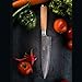 Chef Knife 8 Inch Santoku Knife 67 Layer High Carbon Damascus Steel, Razor Sharp, Superb Edge Retention Chef Blade, Non-Stick Stain & Corrosion Resistant! Latest Design of Comfortable Wooden Handle