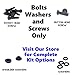 Black Standard Motorcycle Fairing Bolt Kit For Yamaha YZF-R6 2003-2004 / YZF-R6s 2006-2009 Body Screws, Fasteners, and Hardware
