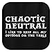 Chaotic Neutral Alignment T-Shirt Medium Black