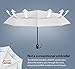 EEZ-Y Windproof Travel Umbrellas for Rain - Lightweight, Strong, Compact with & Easy Auto Open/Close Button for Single Hand Use - Double Vented Canopy for Men & Women - Oreo