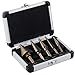 Titanium HSS Step Drill Bits Set with 1/4-Inch and 3/8-Inch Shanks By Centh, SAE, 5-Piece with Aluminum Protective Case