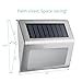 Signstek 6 Pack 2 LED Solar Powered Wireless Stainless Steel Staircase Step White Light Stairways Path Landscape Garden Floor Wall Patio Lamp Modern Fixture *White*