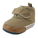Orgrimmar Baby Boys Girls Casual Lace up Soft Sole Crib Shoes (6-9months, khaki)
