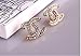 P.phoebus 18K Yellow Gold Plated Vintage White Swarovski Crystal Studs Earrings Rhinestones Dangle Charms Hoops For Women Girls (ccc)