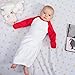 Laughing Giraffe Raglan Baseball Baby Gown with Fold over Mittens 0-6M (White/ Red, 0-6 Months)