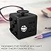 FIDPRO Fidget Cube, Silent Dice Toy - Click, Flip, Glide, Spin, Rub & Roll, Ultimate Hexagon with Quiet Clicker for Increased Focus & Attention and Stress & Anxiety Relief [Dark Black]