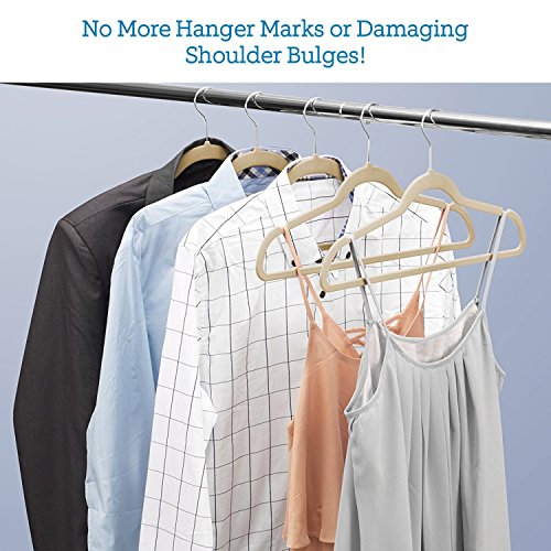 image for ZOBER Premium Quality Space Saving Velvet Hangers Strong and Durable H