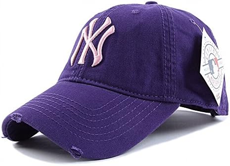 Unisex Navy Adjustable Performance Baseball Hat Cap | 100% Cutton Dad Hat | Flat-solid-buckle closure For Most People Sun Hat (Purple)