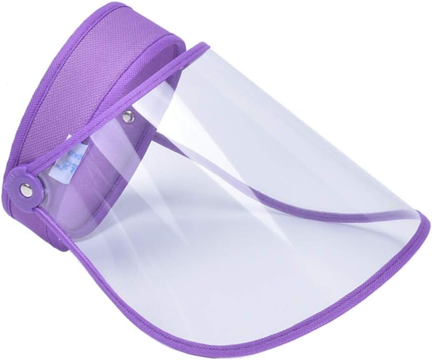 Quietcloud Unisex Protective Cap Hat Transparent Anti-Spitting Dustproof Face Cover Protection from Dust, Pollen, Pet Dander, Other Airborne Irritants Purple