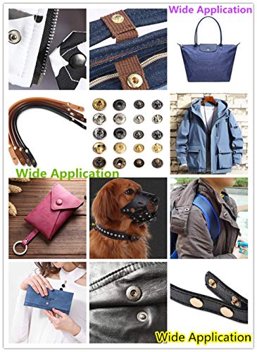 Meikeer 80 Stes Snap Fasteners Kit Snaps Buttons 15mm Metal Snaps with 4 Pieces Fixing Tools 4 Color Clothing Snaps Kit for Thin Leather Jacket Jeans Wear Bracelet Bags (4 Color)