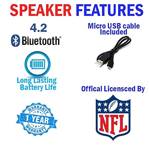 NIMA Portable Bluetooth Speaker, NFL Football Helmet Super Mini Wireless Stereo Speaker Built-in Mic, Hands-free Calling, LOUD HD Sound and Bass -Baltimore Ravens - Thumbnail 7