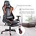 Giantex Gaming Chair Racing Chair High Back Reclining Lumbar Support, Headrest and Footrest Office Swivel Computer Task Desk Gaming Chair (Orange)
