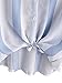 MakeMeChic Women's Striped Crop Tops Knot Front Casual Blouse