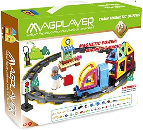 Dot Dot Baby Magnetic Building Blocks Toys Set Educational Magnet Bricks Tiles Construction Stacking Kit For Kids (75 Pieces)