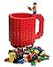 ThinkGeek Build-On Brick Mug Red 12 Oz Hot Beverage Mug