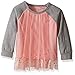 kensie Girls' Fashion Copper Print Sparkle Pullover Top