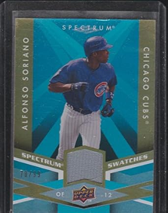 2009 Spectrum Alfonso Soriano Cubs 7099 Game Used Jersey - 