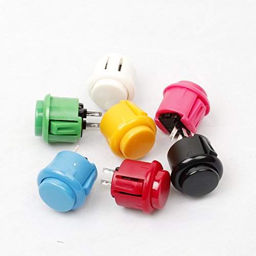 Jiu Man 10x 24mm Push Button Replace For Sanwa OBSF-24 Arcade DIY Parts Games Mame Jamme