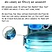 Classic Blue Glass Mason Jar Drinking Bottle by County Line Kitchen with Durable, Convenient Flip Cap Lid, Drinking or Storage Container, Leakproof, 1 Quart by County Line Kitchen