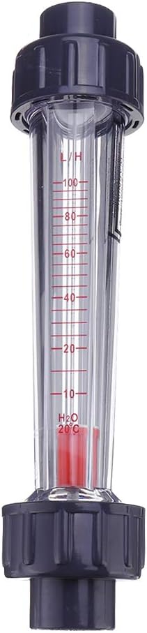 CocinaCo LZS-15 1/2 Inch 10-100L/H Water Flow Meter Indicator Counter Rotameter Liquid Flowmeter