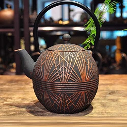 Cast Iron Teapotstetsubin Japanese Style Cast Iron Black Hobnail Teapot Kettle 1 L Kettle with Filter Dinosaur Eggs