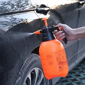 EPEX Enterprise Garden Pump Pressure Sprayer|Lawn Sprinkler|Water Mister|Spray Bottle for Herbicides, Pesticides, Fertilizers, Plants Flowers 2 Liter Capacity - (Orange)