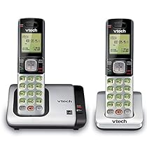 VTech CS6719-2 DECT 6.0 Phone with Caller ID/Call Waiting, Silver/Black with 2 Cordless Handsets