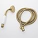 HOMEDEC Traditional Telephone Style Brass Handheld Showerhead with 59inch Hose Gold Finish - Antique Shower Head Replacement No Wand Holder, Vintage Hand Shower Spray with Ceramic Handle