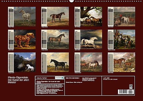 Pferde ölgemälde Die Kunst Der Alten Meister Wandkalender - 