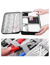 Beilian Organizadores electrónicos USB bolsa de almacenamiento impermeable multifusibles gran capacidad accesorios organizador de cable bolsa
