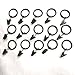 Xin store 40-Pack Black Matte Metal Curtain Rings with Clips (1