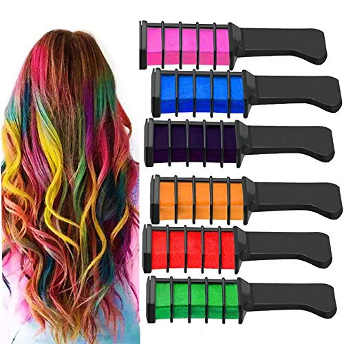Amazon Com Rocutus 6pcs Set Hair Chalk Comb Temporary Hair Chalk