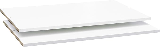 CS Schmalmöbel 75.000.012/63 2-er Set Einlegeböden Typ 63 für Softsmart Schwebetürenschränke Typ 43, weiß