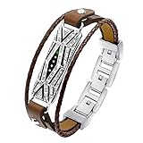 TENGL Compatible Fitbit Flex 2 Bands Bracelet, Adjustable Replacement Genuine Leather Braided Wristbands Metal Clasp with Rhinestone Large Small