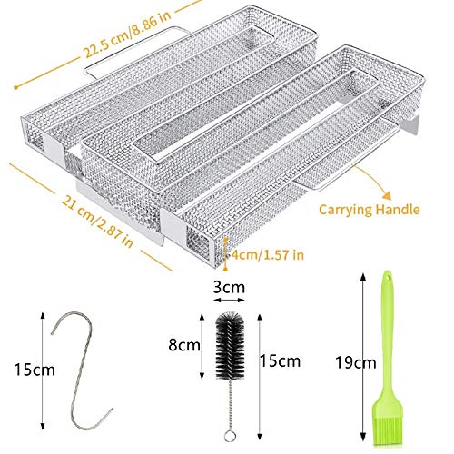 Kaltrauchgenerator aus Edelstahl, Kaltraucherzeuger mit Griff zum Kalträuchern für Räuchern von Fleisch Fisch, 1… – Bild 3