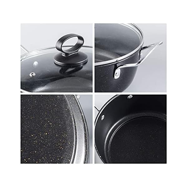 YIJIA-Cooking-Pot-Stock-Pots-Casserole-Dish-Non-Stick-Cookware-Large-Soup-Pan-with-Glass-Lid-9-inch-23cm YIJIA Cooking Pot Stock Pots Casserole Dish Non Stick Cookware Large Soup Pan with Glass Lid 9 inch (23cm)
