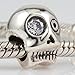 925 Sterling Silver Charm Skeleton Charm Skull Charm Halloween Charm fit for Pandora Bracelet (B)