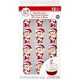 Wilton 710-8553 Elf on The Shelf Candy Cane Royal Icing Decorations