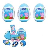 3 Peppa Pig plastic surprise eggs