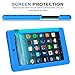 MoKo Case for All-New Amazon Fire 7 Tablet (7th Generation, 2017 Release Only) - [Honey Comb Series] Light Weight Shock Proof Soft Silicone Back Cover [Kids Friendly] for Fire 7, BLUE