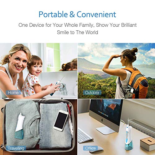 Water Flosser, Portable Oral Irrigator Rechargeable Dental Flosser IPX7 Waterproof 3-Mode Dental Care Waterjet