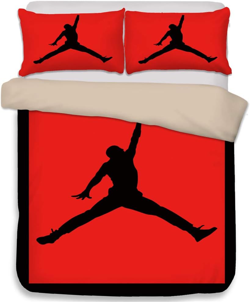 FAIRY KAARI New 3D Print Basketball Duvet Cover Student Kids Basketball Bedding Set 3PC Boys and Teenagers Bed Set1Duvet Cover,2Pillowcases,Twin Full Queen King Size